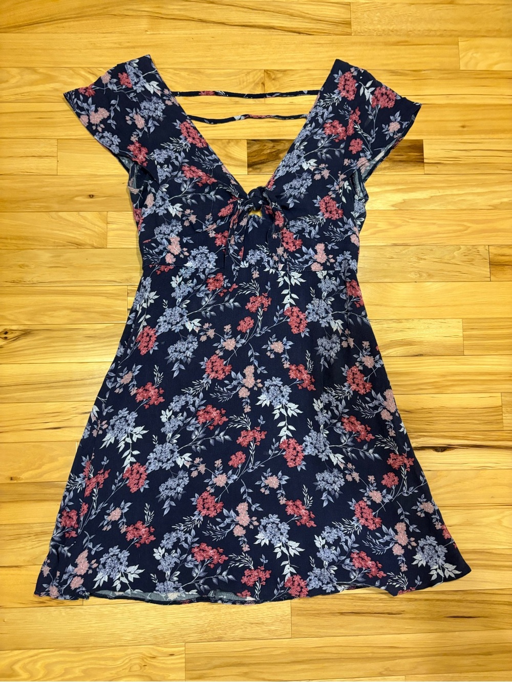 American Eagle Front Tie Floral Dress